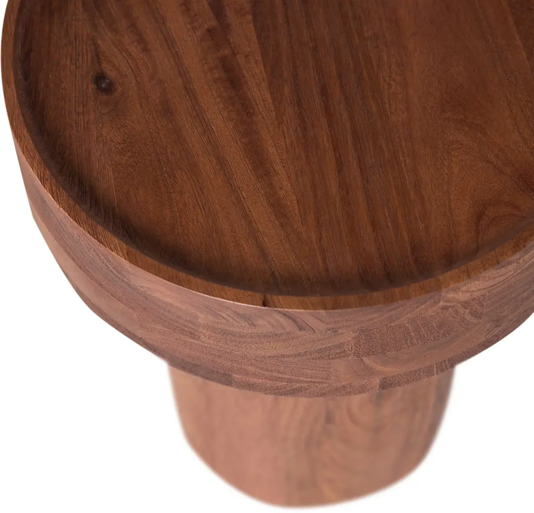 WOOOD Dara Bijzettafel Mangohout - 40cm Bruin - afbeelding 5 van 5