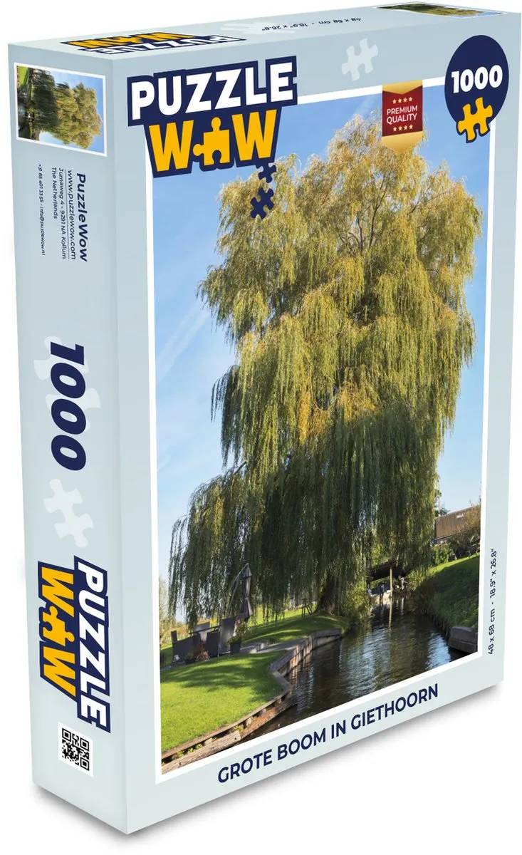 PuzzleWow Boom Giethoorn Legpuzzel 1000 Stuks - Multicolor