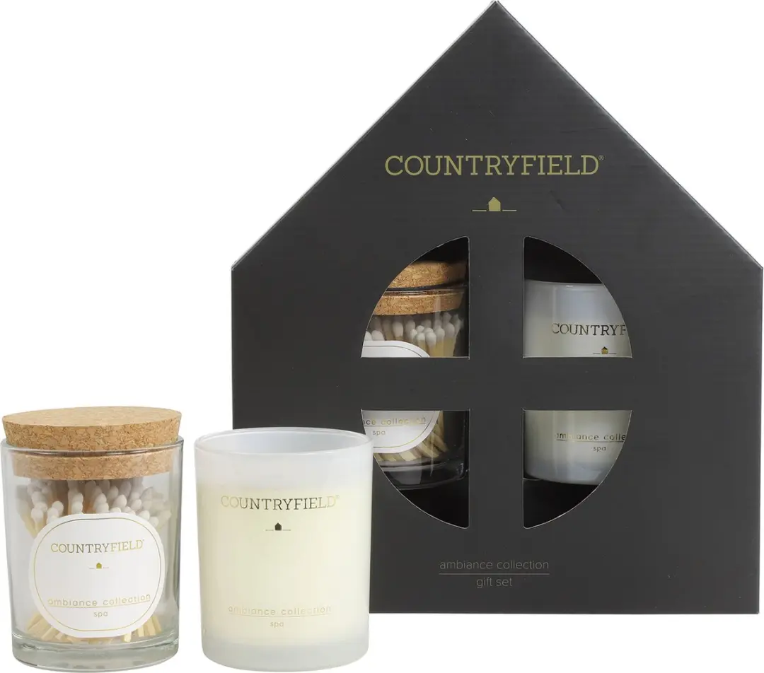 Countryfield Giftset (geurkaars & lucifers) Spa