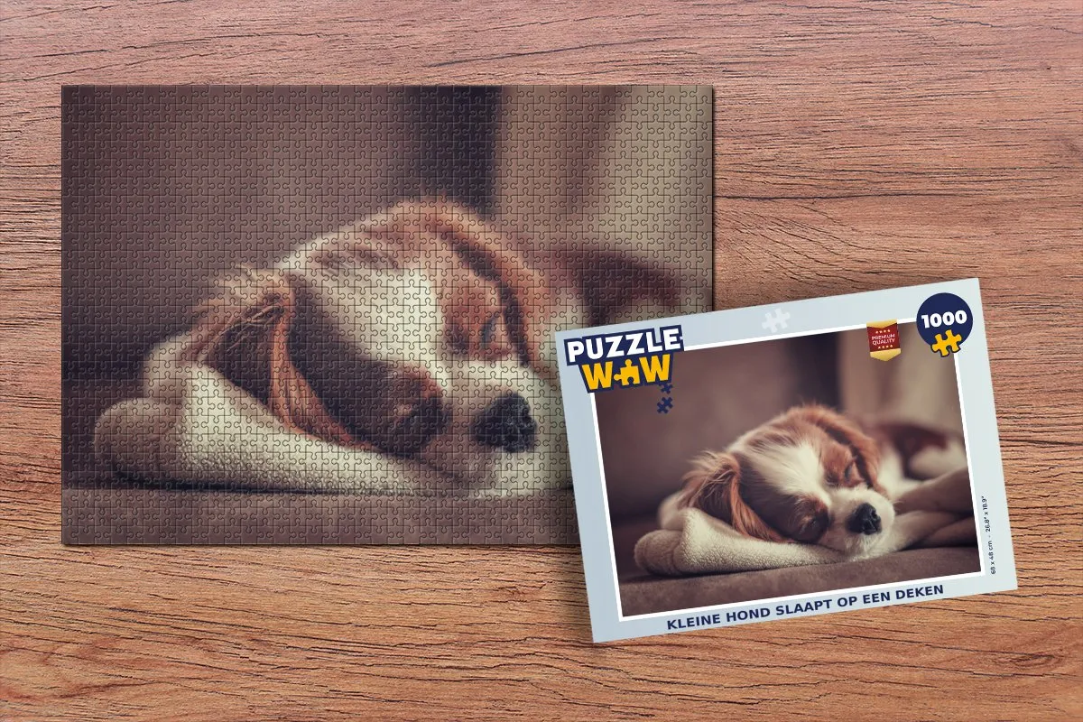 PuzzleWow Legpuzzel Kleine Hond Multicolor - 1000 Stukjes