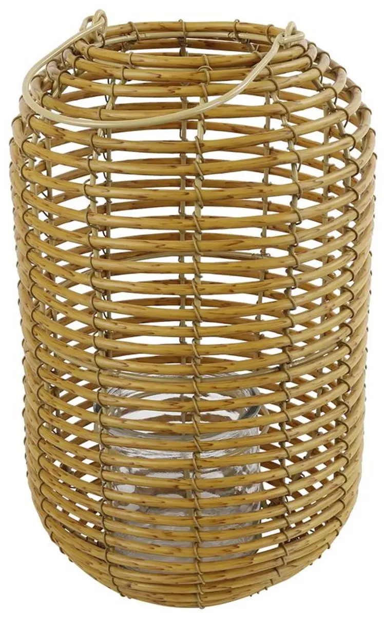 Windlicht hoog M naturel H33cm kunststof