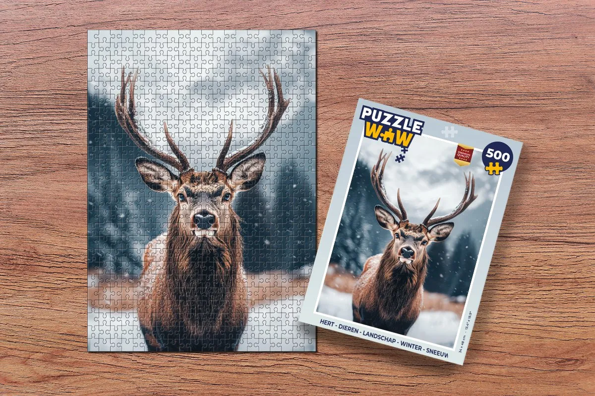 PuzzleWow Hert Puzzel 500 Stuks - Natuur