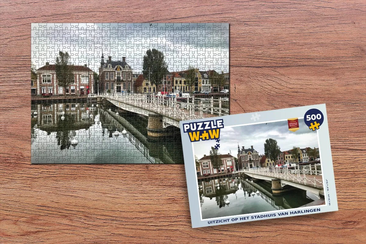 PuzzleWow Uitzicht Harlingen Legpuzzel 500 Stuks