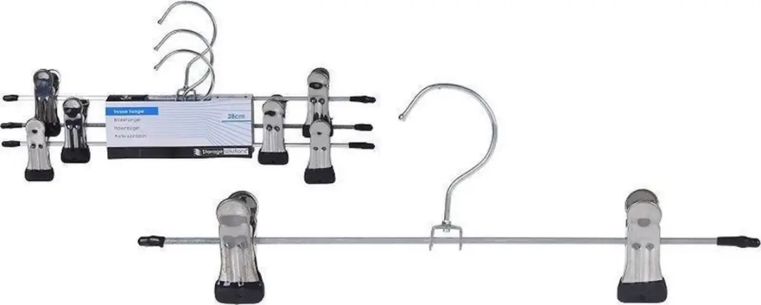 Five Kledinghangers 28cm - 3 Stuks - Zilver - afbeelding 6 van 6