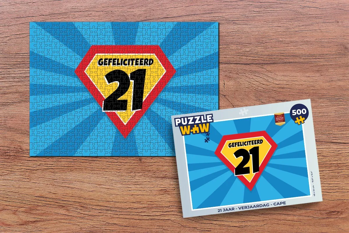 PuzzleWow 500 Stuks Verjaardag Cape Puzzel - Multicolor