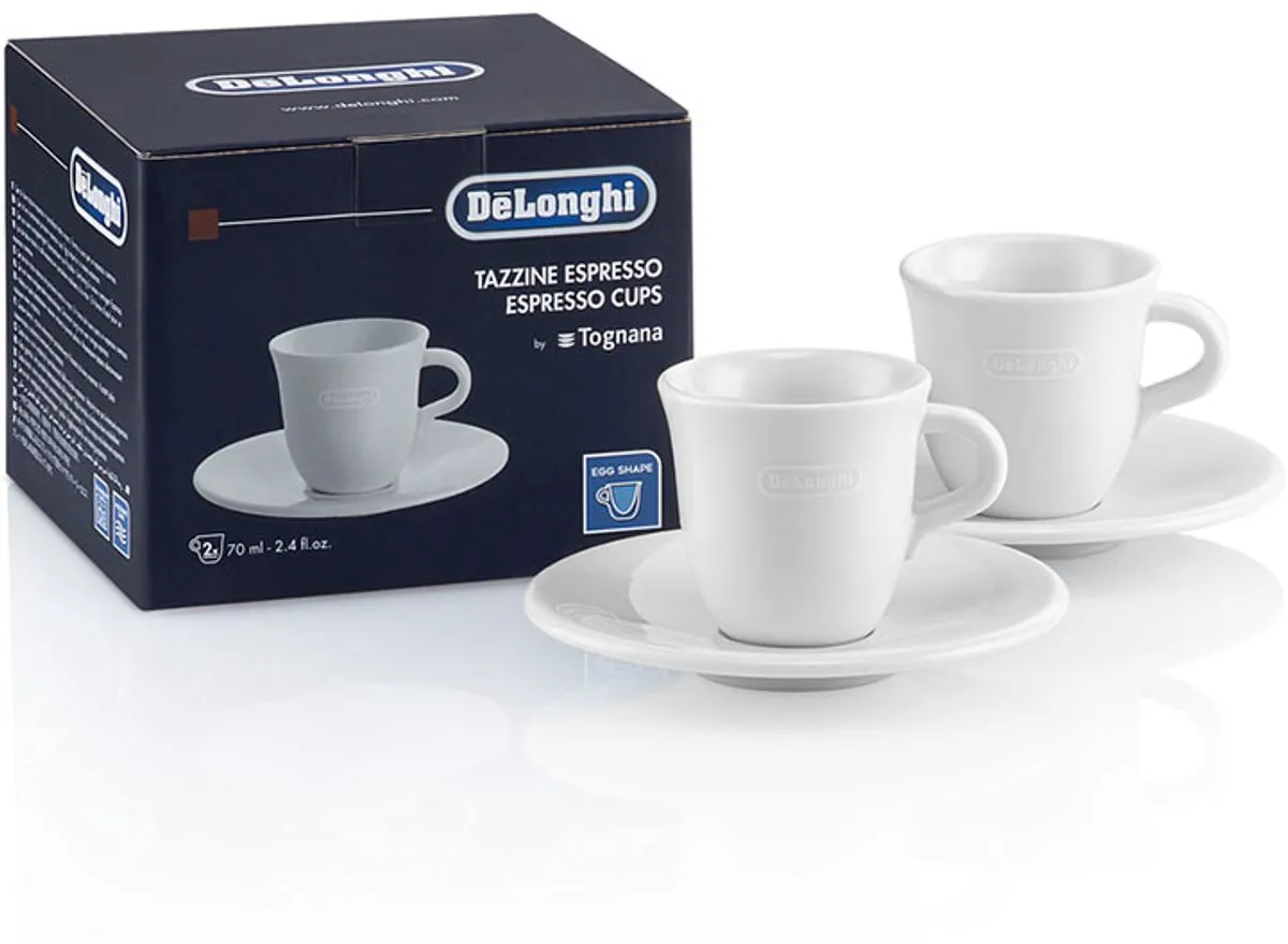 De'Longhi 5513283721 Espressokopjes - 2 Stuks - Wit