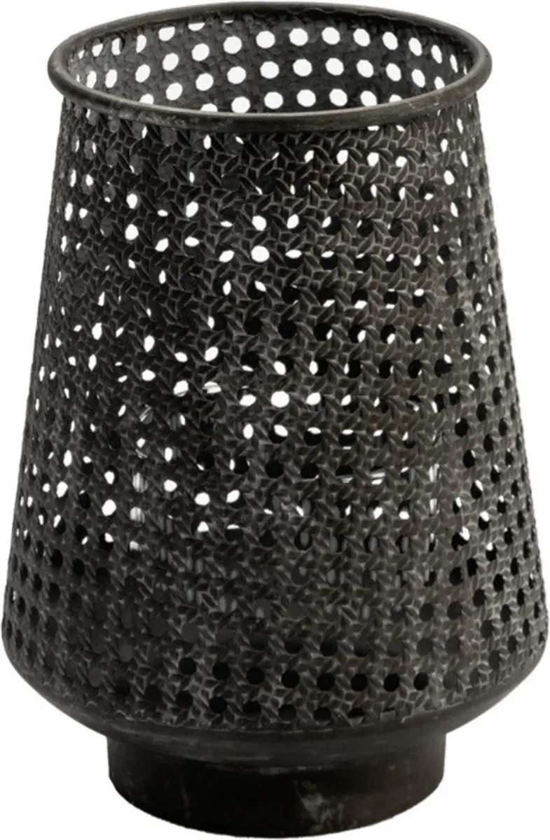 Home Society Windlicht Hurricane Morreta  Zwart  Metaal  29cm