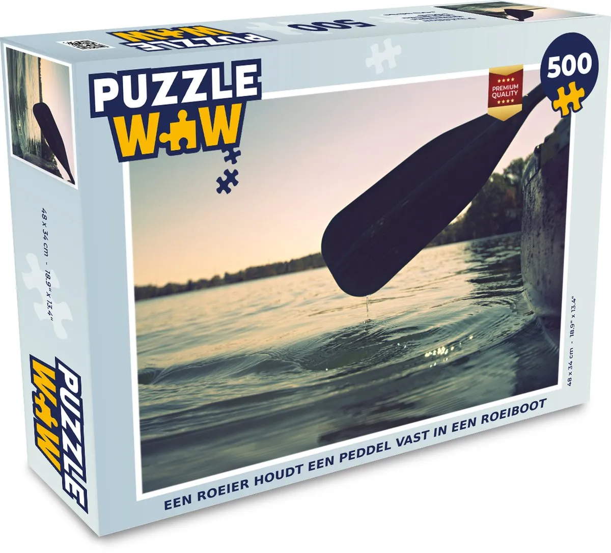 PuzzleWow Legpuzzel Een roeier houdt een peddel vast
