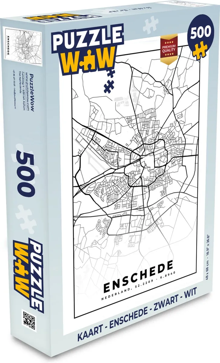 PuzzleWow Enschede Legpuzzel 500 Stuks - Multicolor