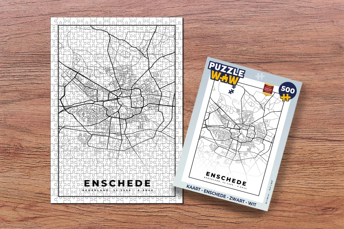 PuzzleWow Enschede Legpuzzel 500 Stuks - Multicolor
