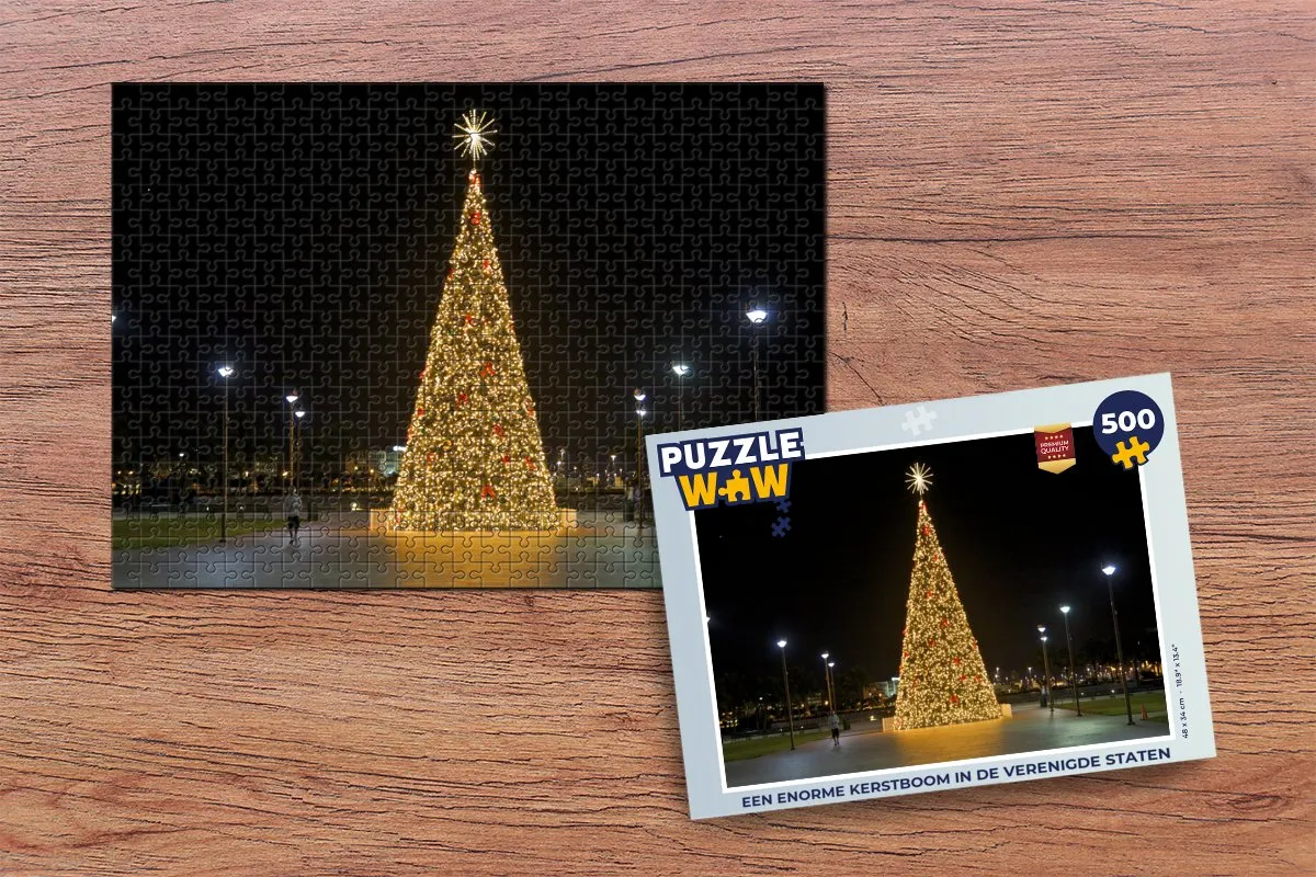 PuzzleWow Kerstboom Legpuzzel 500 Stuks - Multicolor