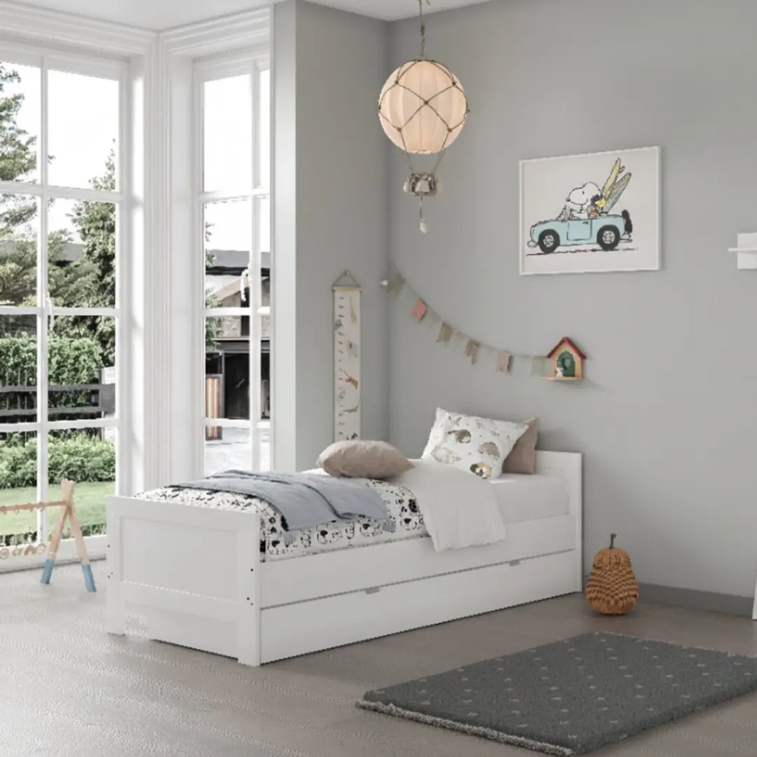 Born Lucky Tienerbed Noel Wit 90 x 200 cm Met Lade