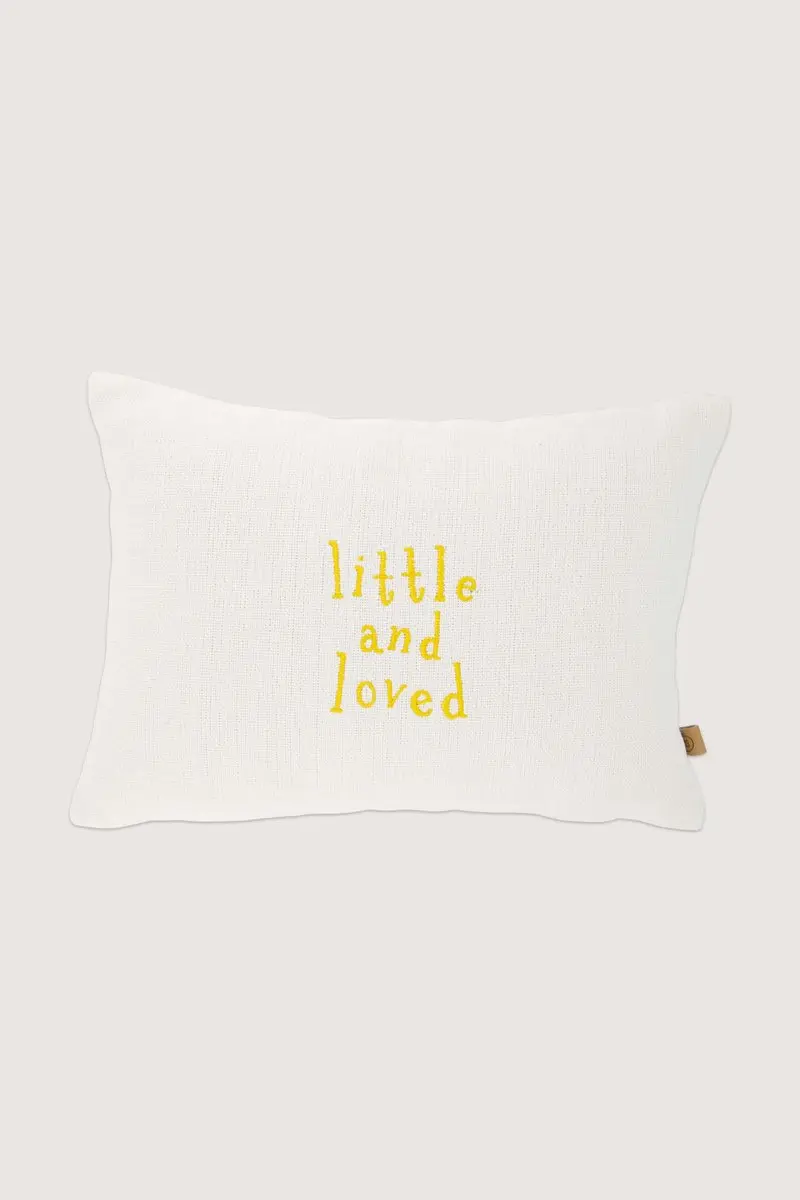 Zusss Kussen Little And Loved 35X25cm 100% Katoen Off White / Oker