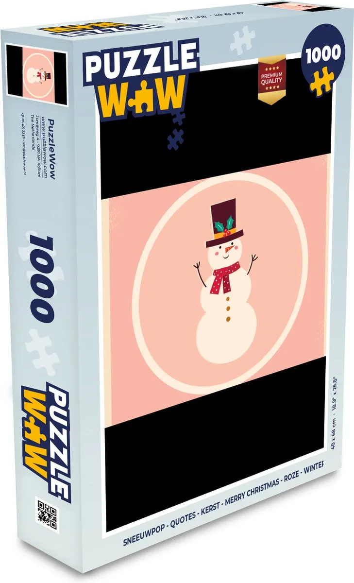 PuzzleWow Sneeuwpop Quotes Legpuzzel 1000 Stuks