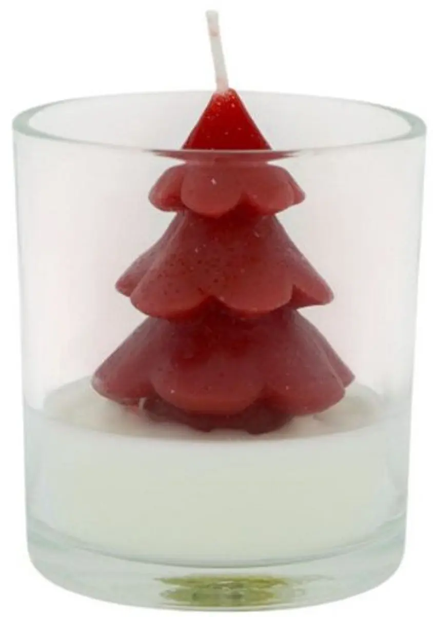 Home Society Kerst Boom in Glas Rood