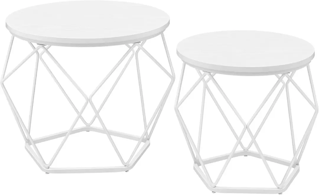 Songmics Ronde Salontafel Set 2 Stuks