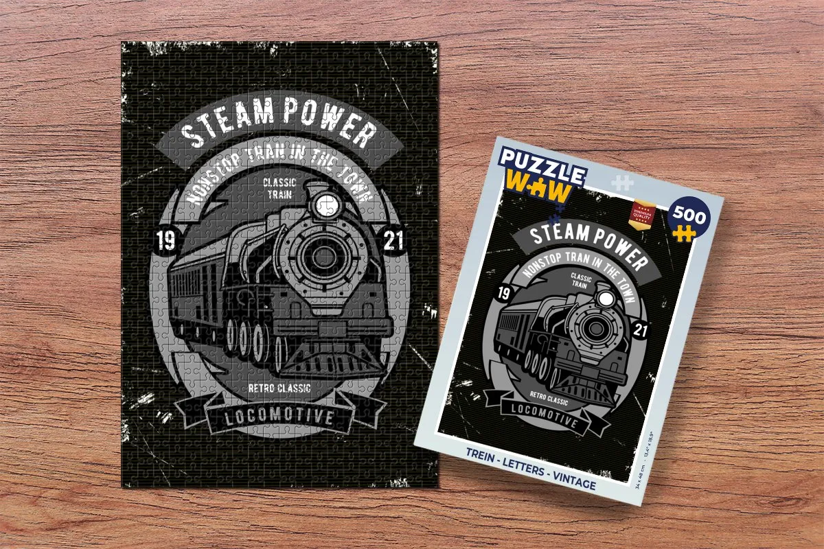 PuzzleWow Trein Legpuzzel 500 Stuks - Multicolor