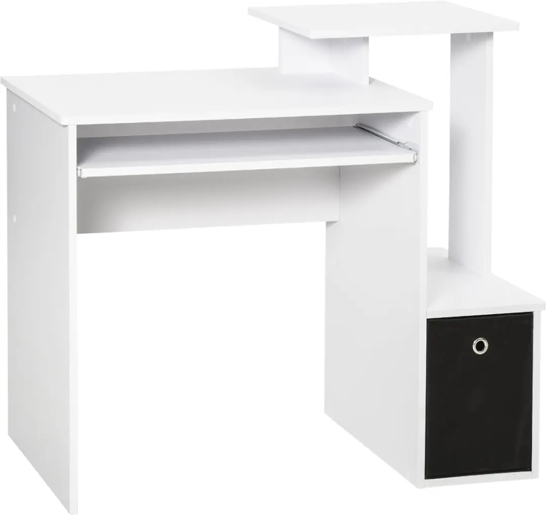 HOMCOM-Computerbureau-E1-klasse spaanplaat-100x40x86,6cm-Wit