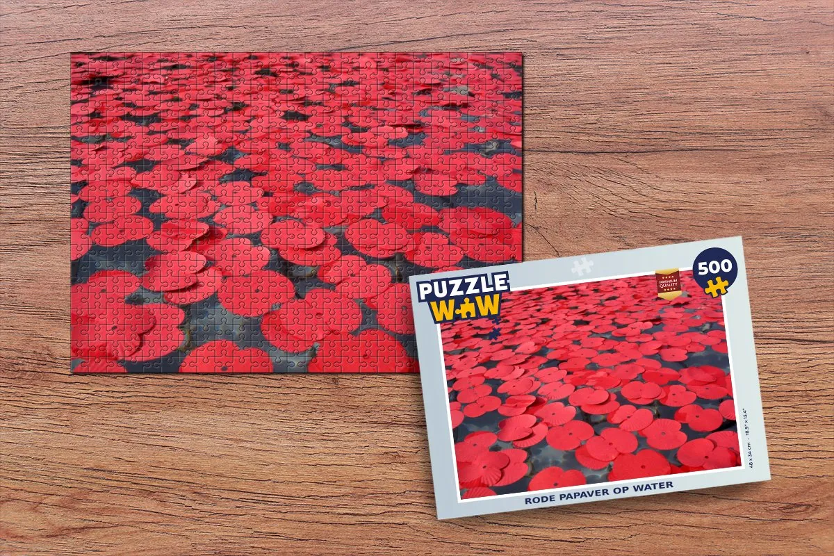 PuzzleWow Legpuzzel Rode Papaver 500 Stuks