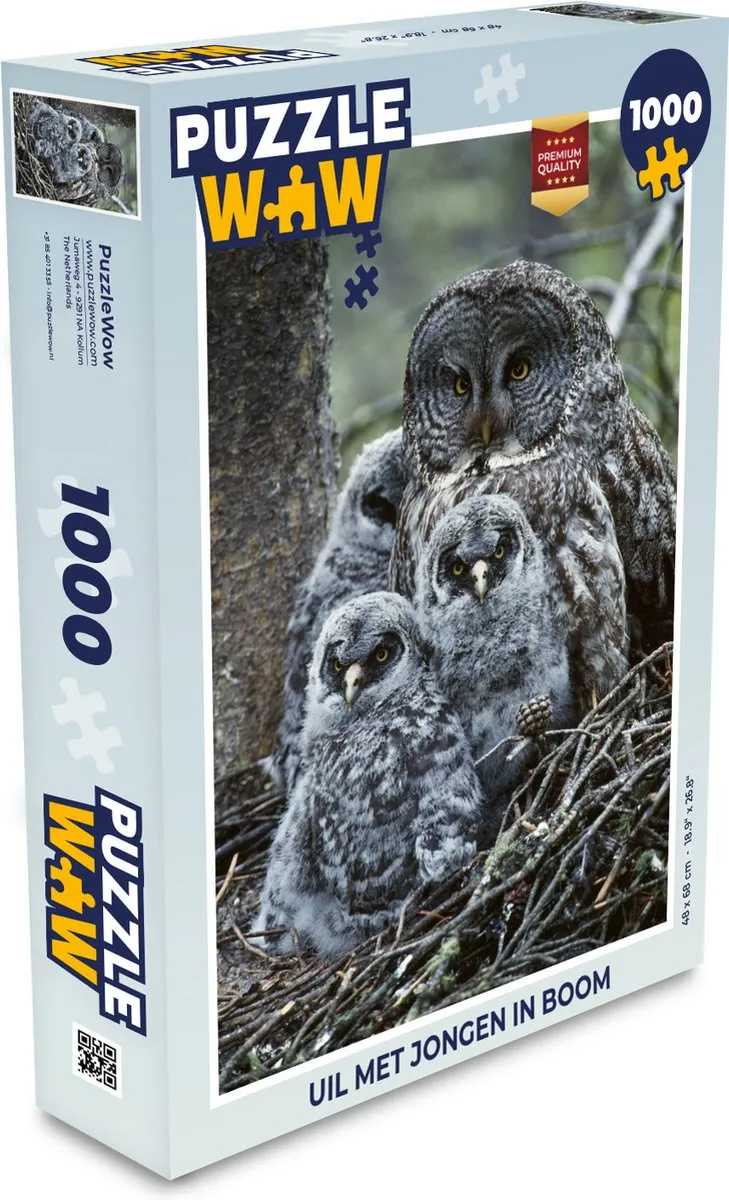 PuzzleWow Legpuzzel Uil met jongen