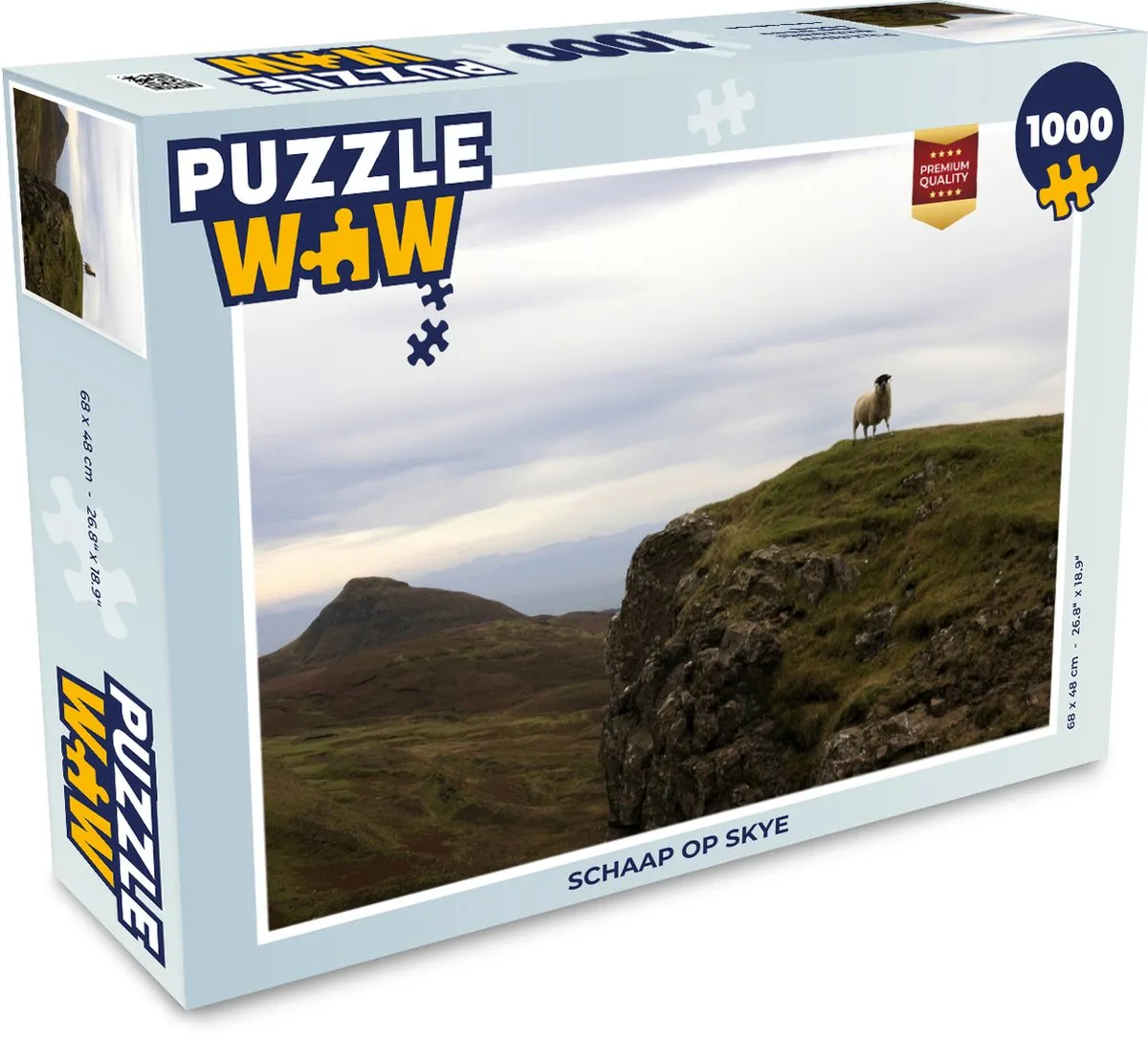 PuzzleWow Schaap op Skye Legpuzzel 1000 Stuks - Multicolor