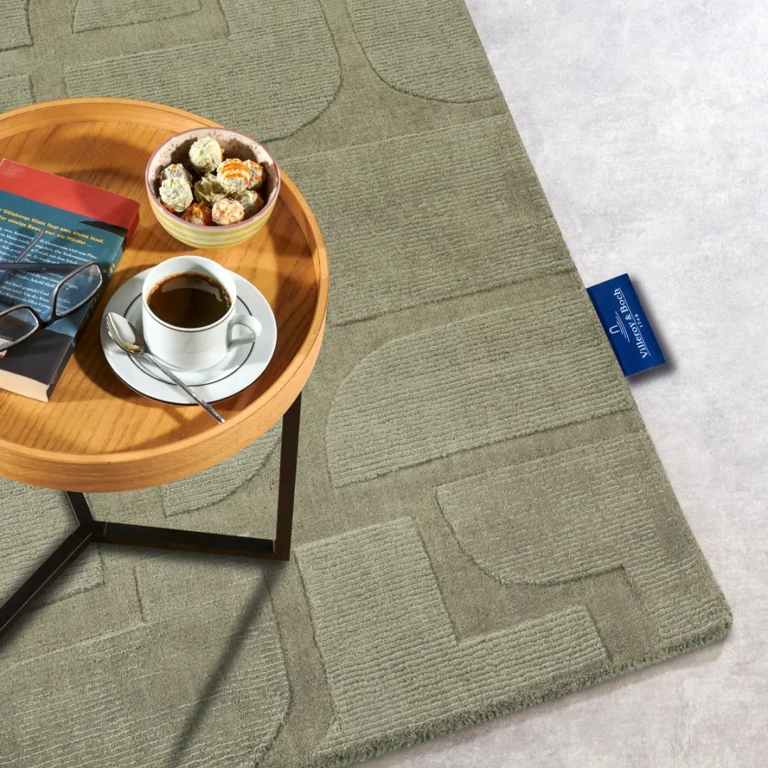 Villeroy & Boch Alexis Wollen Vloerkleed 80x150cm Groen - afbeelding 4 van 6