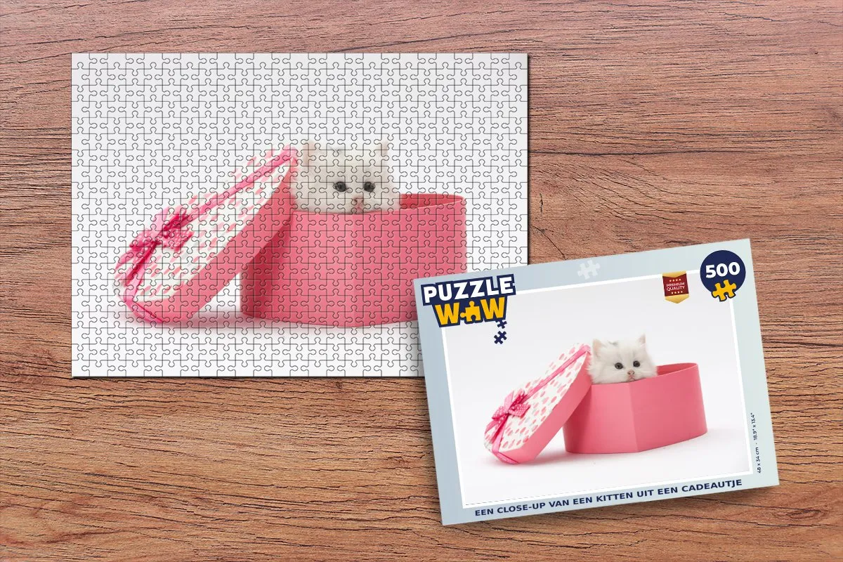 PuzzleWow Legpuzzel 500 Stuks - Kitten Multicolor