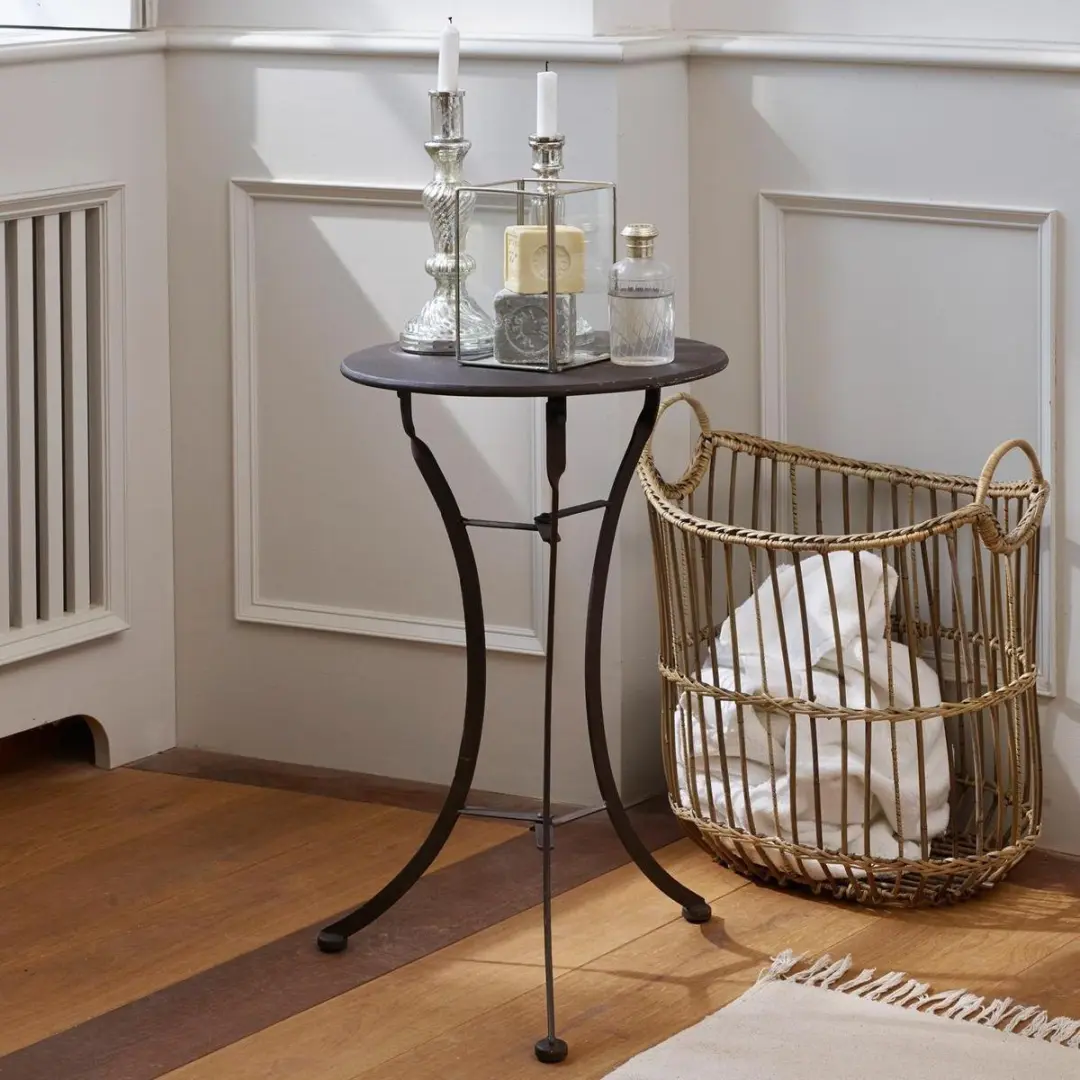 Loberon Torrance Bijzettafel 40cm - Bruin - afbeelding 6 van 6