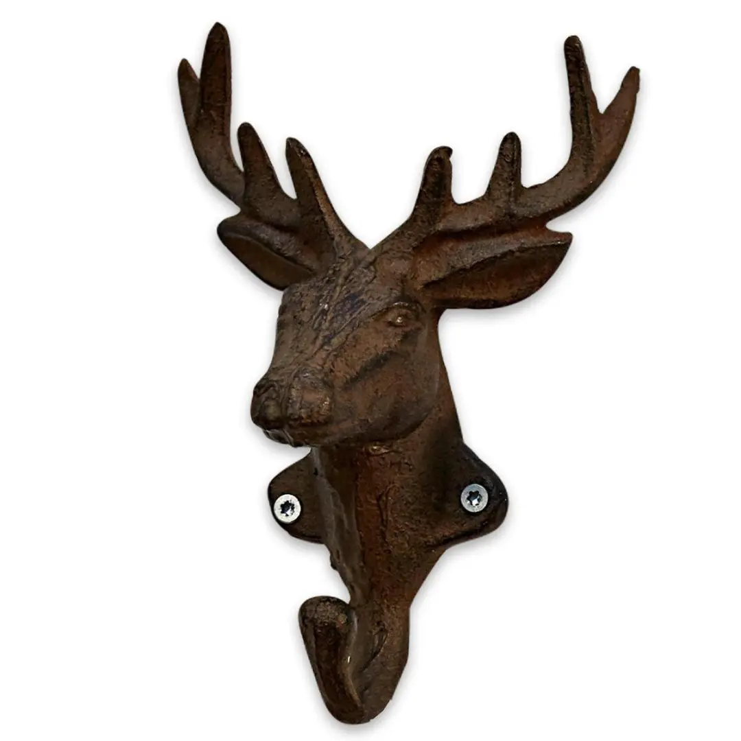 Loberon Haakset Deer 4-delig Antiekbruin - afbeelding 3 van 6
