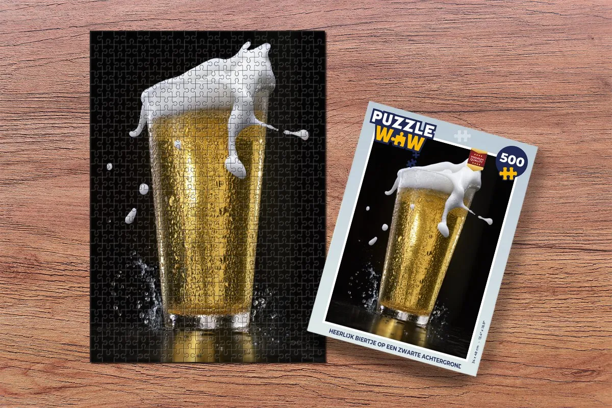PuzzleWow Legpuzzel Heerlijk Biertje 500 Stuks - Multicolor