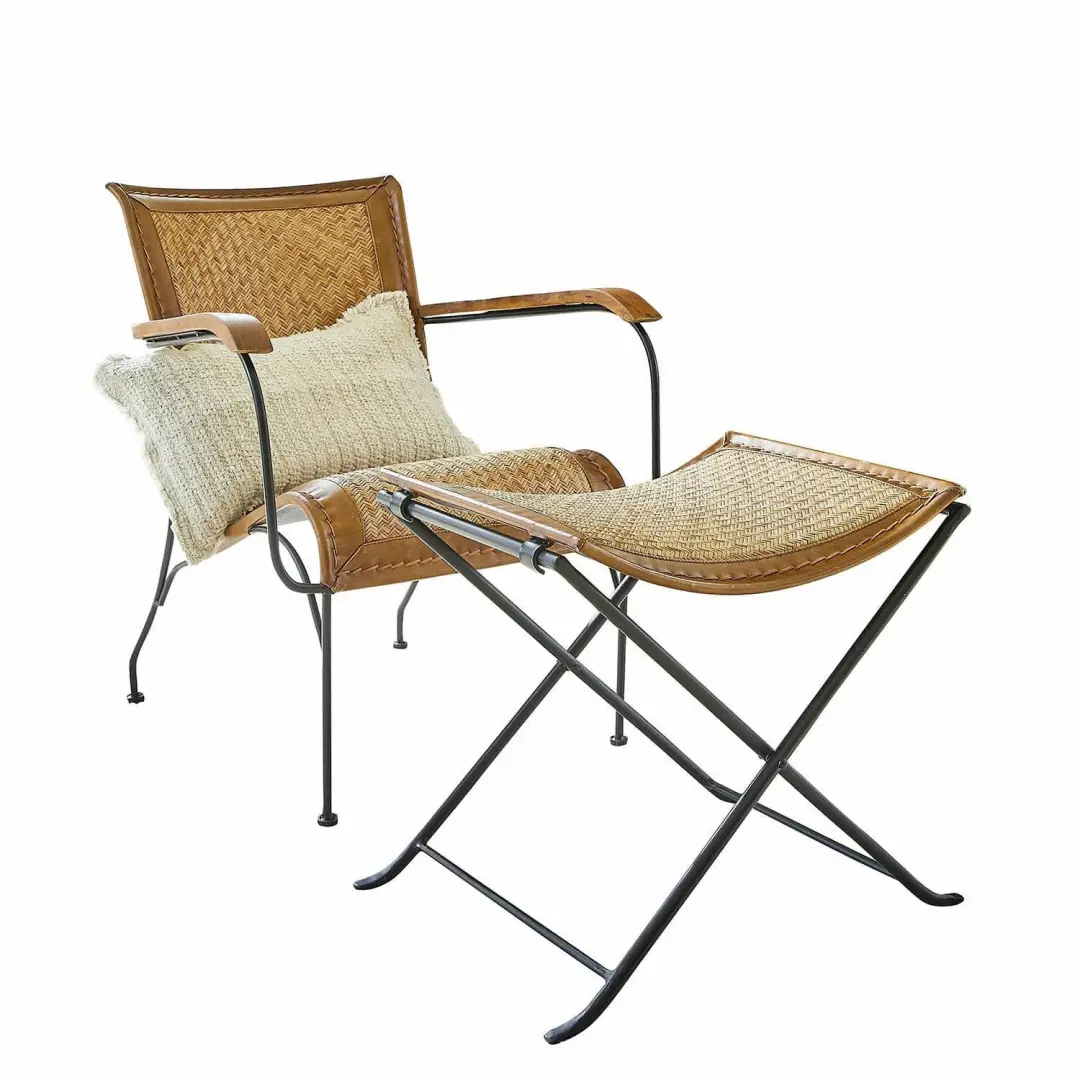 Loberon Dauvron Stoel met Hocker