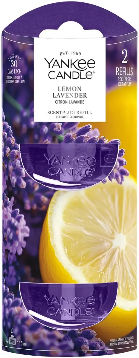 Yankee Candle Lemon Lavender Elektrische Diffuser Navulling 2x185ml