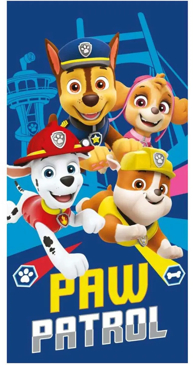 Paw Patrol handdoek blauw 70 x 140 cm