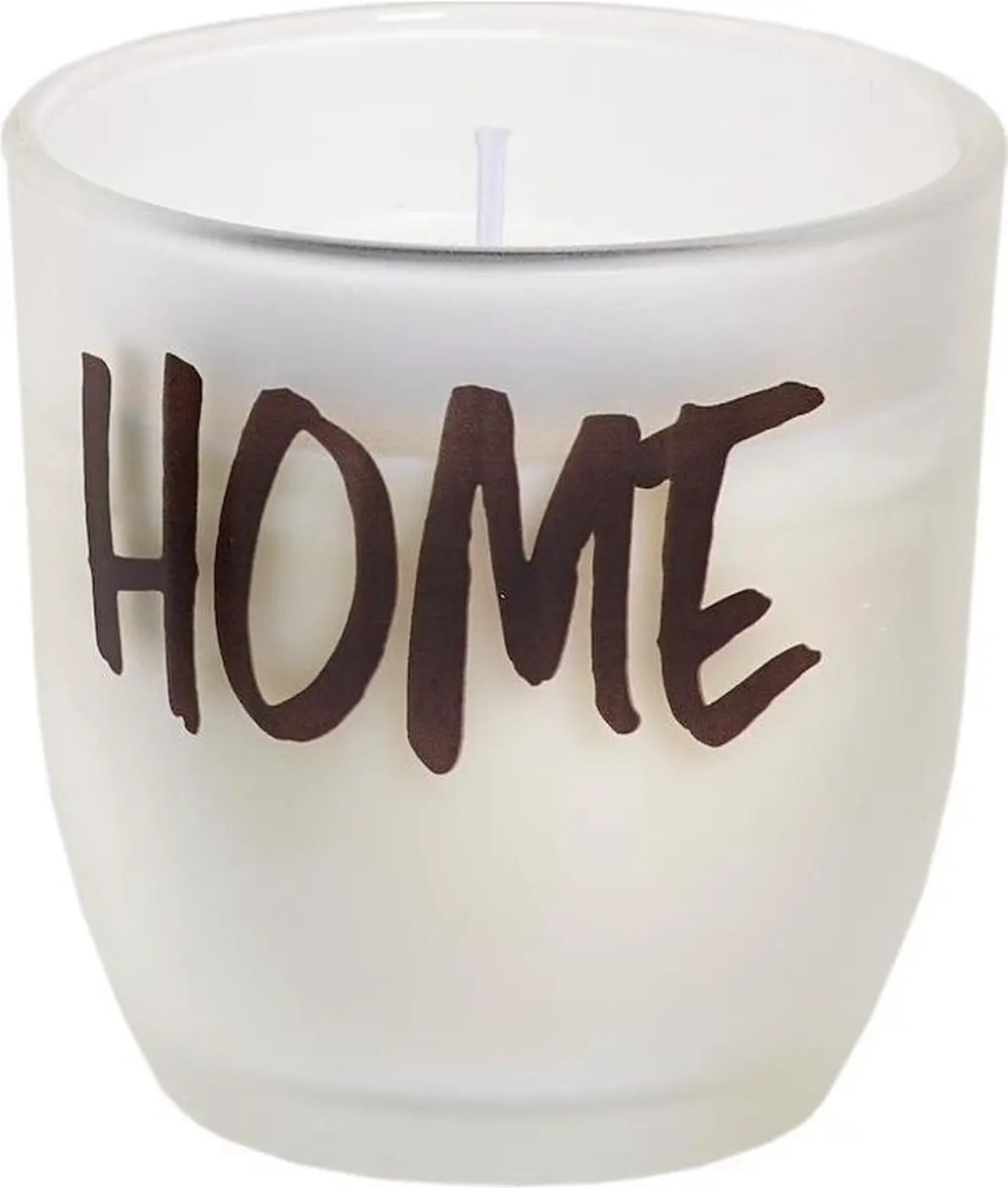 Matglas doorzichtig met kaars HOME
