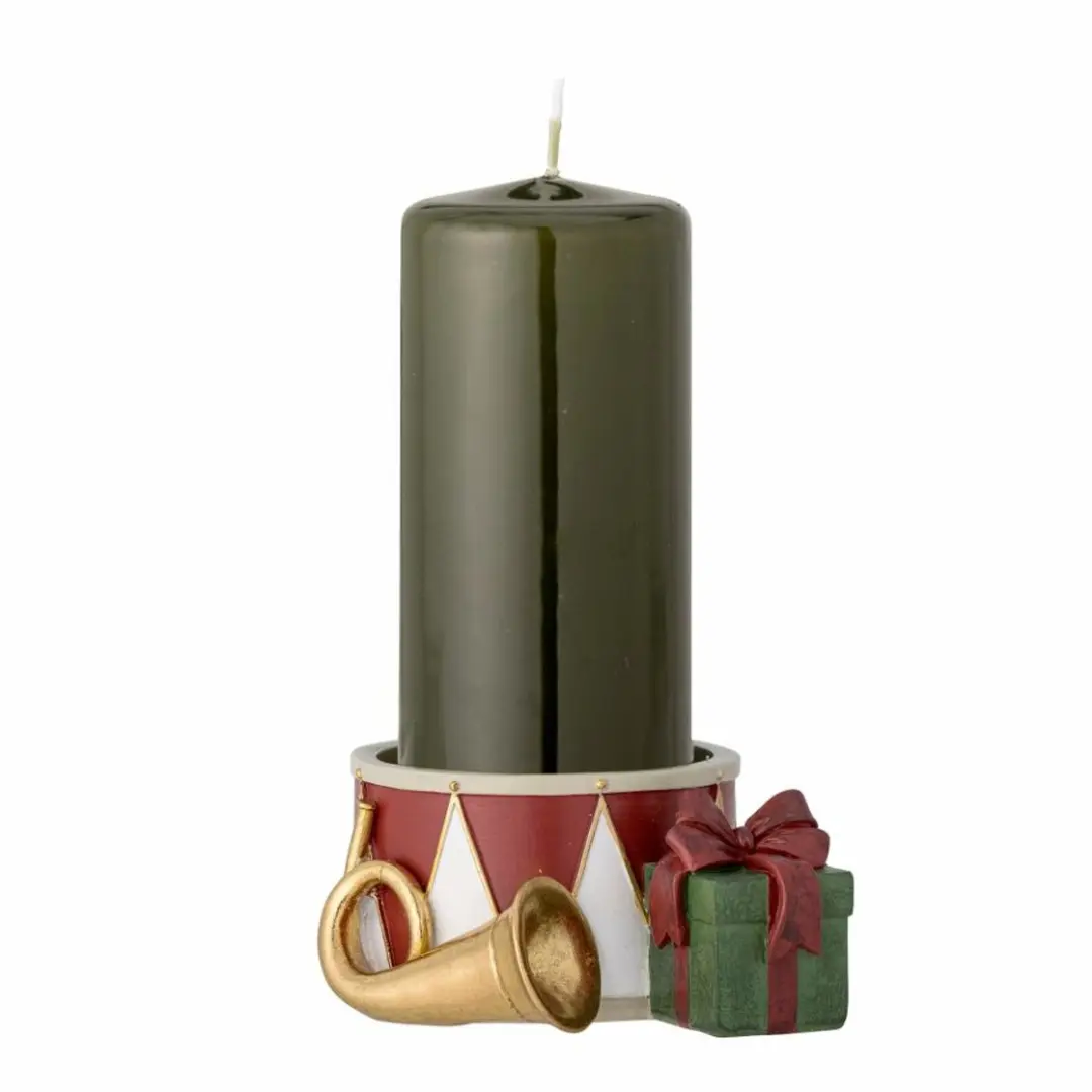 Bloomingville Bitja Tealight Kandelaar - Goud/Groen/Rood/Wit - afbeelding 2 van 2
