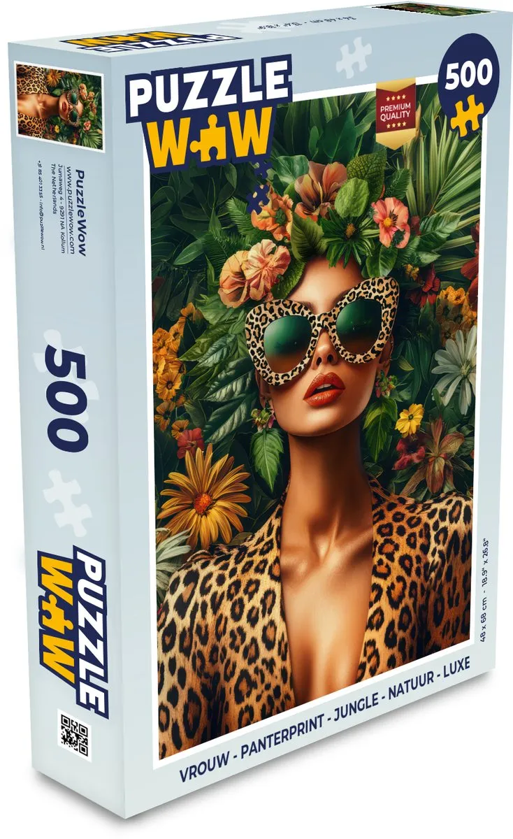 PuzzleWow Panterprint Legpuzzel 500 Stuks