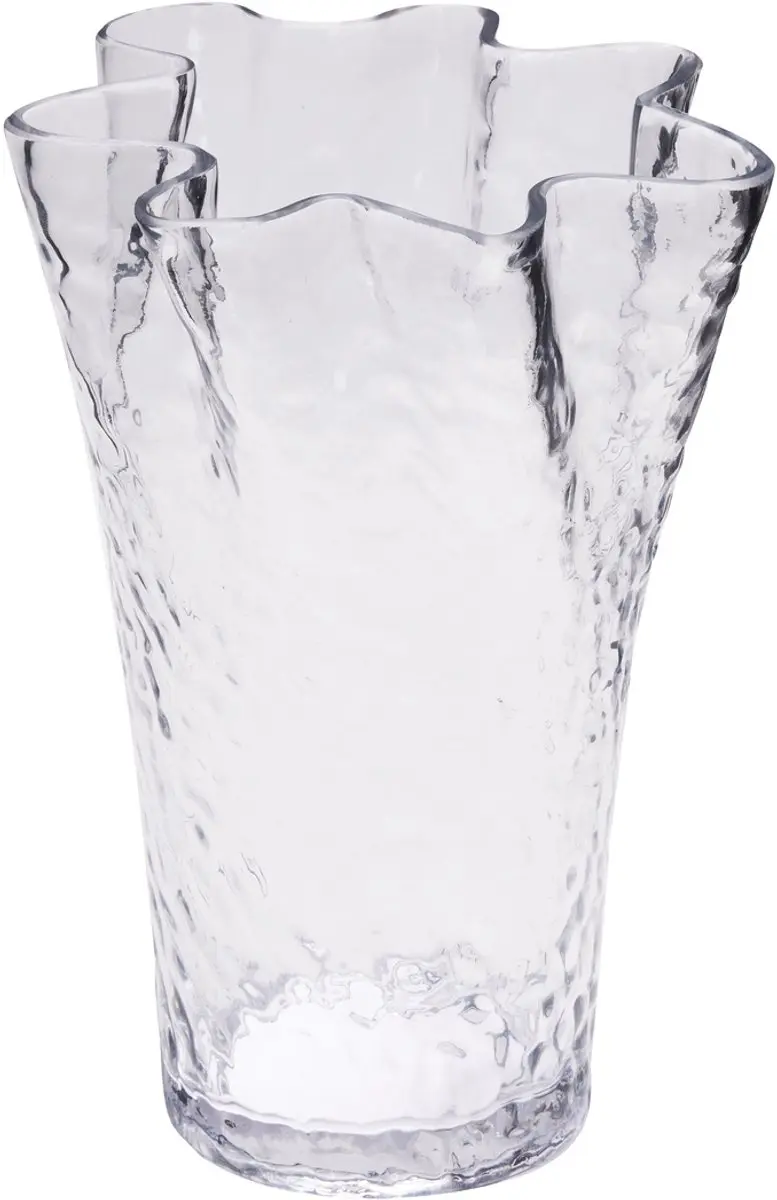 Hübsch Ruffle Textured Vaas - Ø23cm - Duidelijk - afbeelding 6 van 6