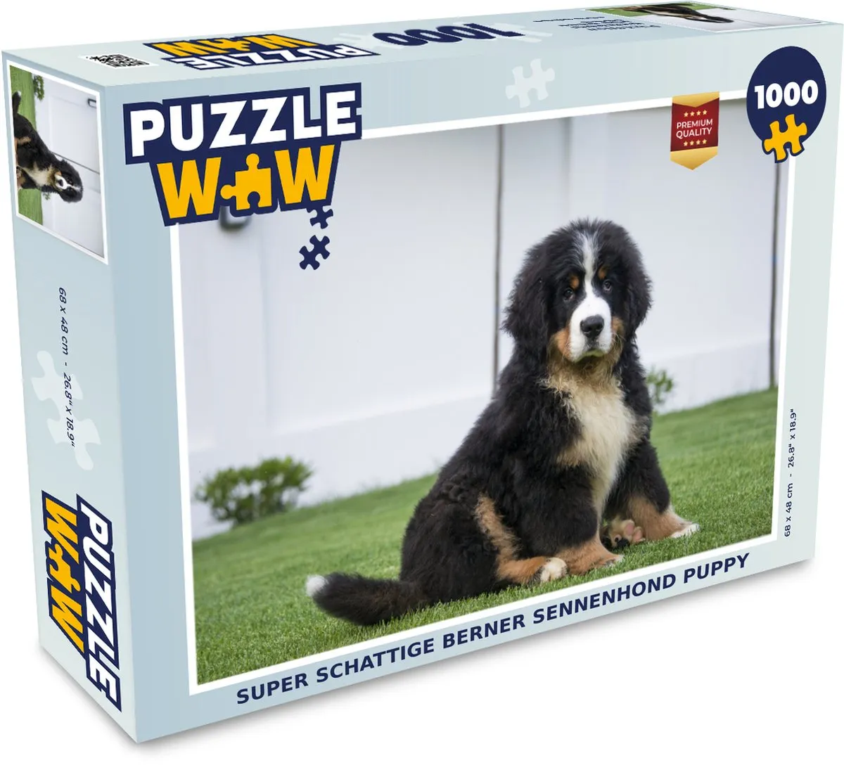 PuzzleWow Berner Sennenhond Puppy Legpuzzel 1000 Stuks