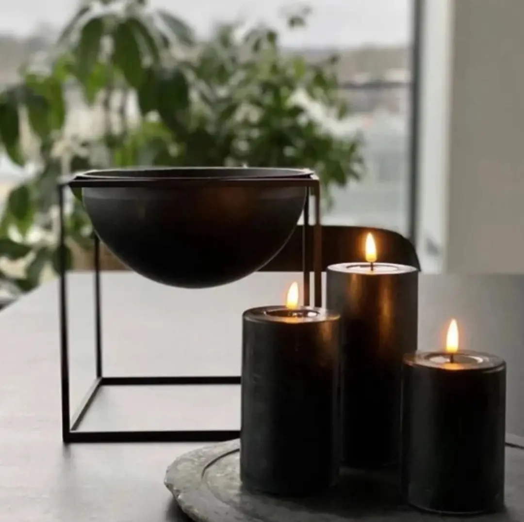 Deluxe Homeart LED Stompkaarsen - Zwart - afbeelding 3 van 4