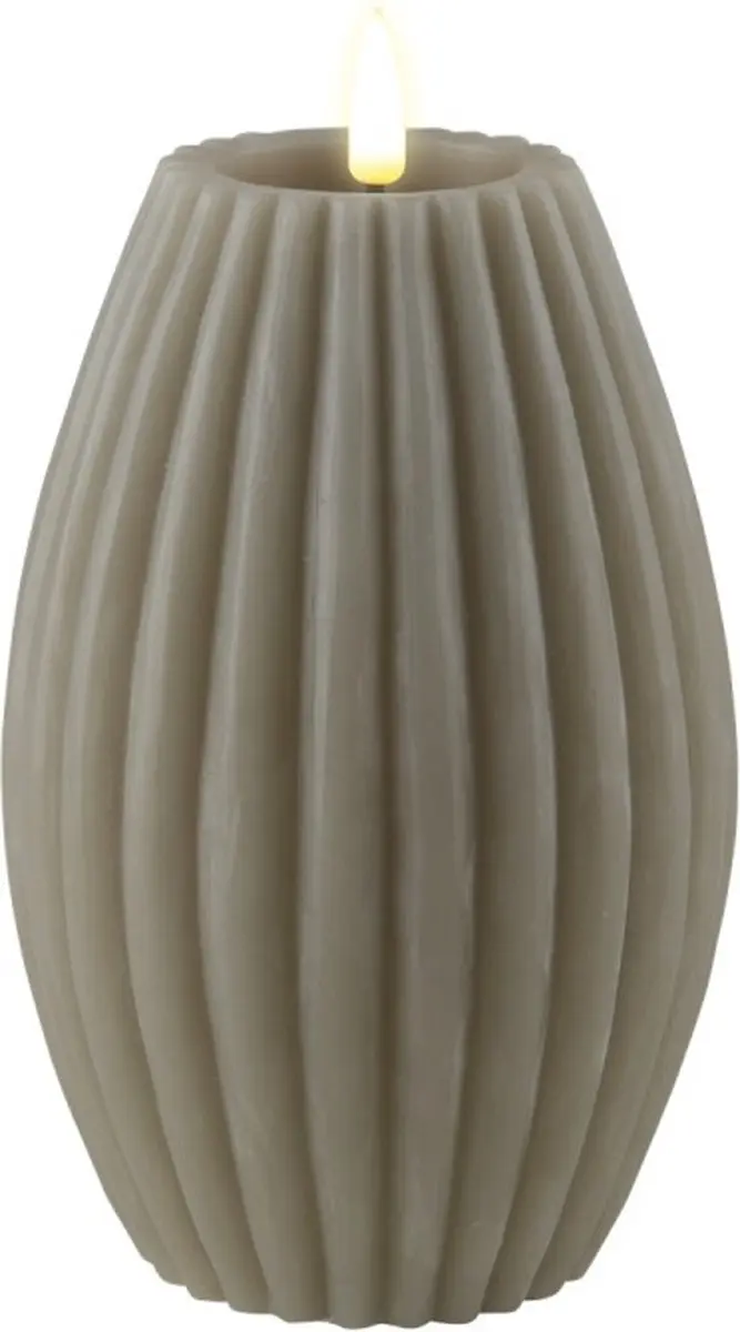 Deluxe Homeart LED Ribbelkaarsen 4,5cm Warm Wit