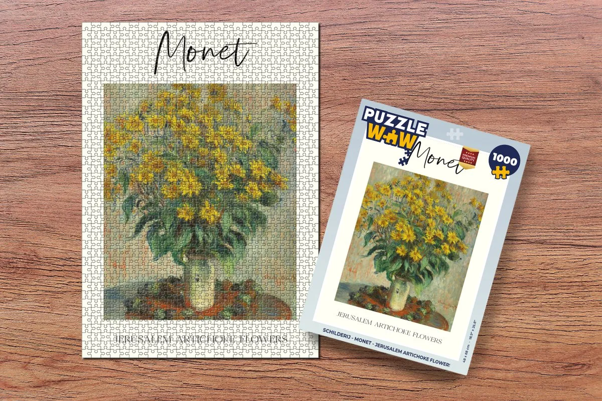 PuzzleWow Monet Jerusalem Artichoke Flowers Legpuzzel 1000 Stuks - Multicolor