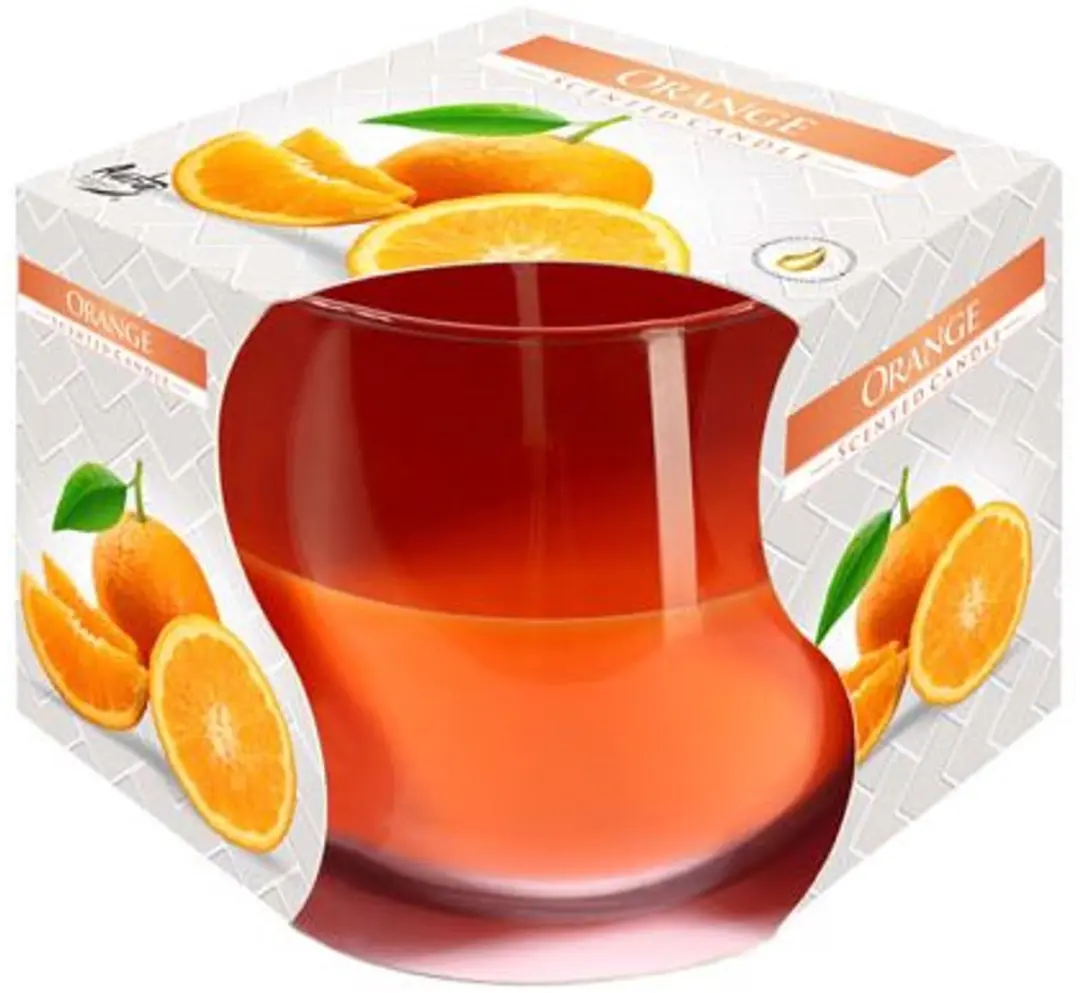 Cosy & Trendy Ct Geurkaars Glas Orange-oranje