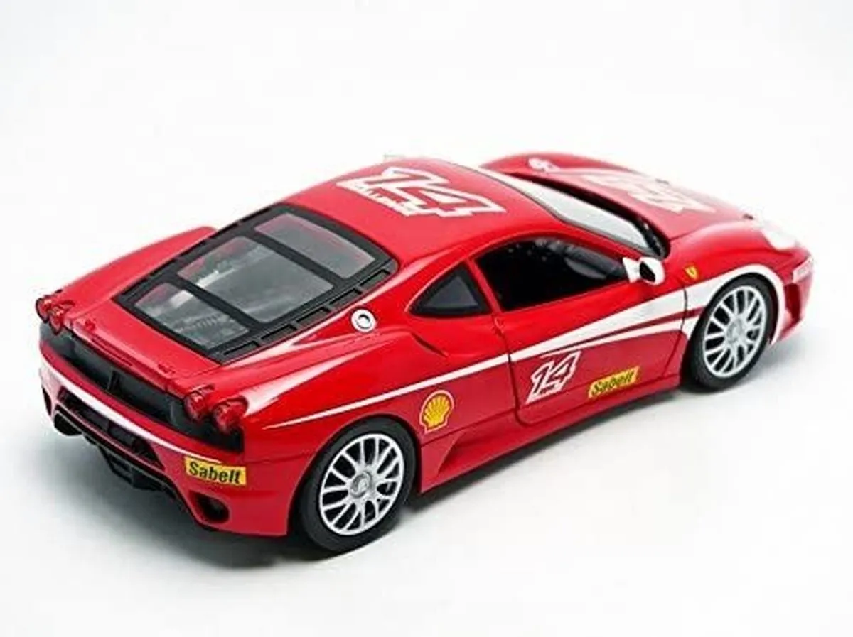 Ferrari F430 Challenge #14 Hot Wheels - 1:18 - Rood/Wit