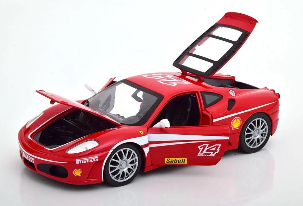 Ferrari F430 Challenge #14 Hot Wheels - 1:18 - Rood/Wit