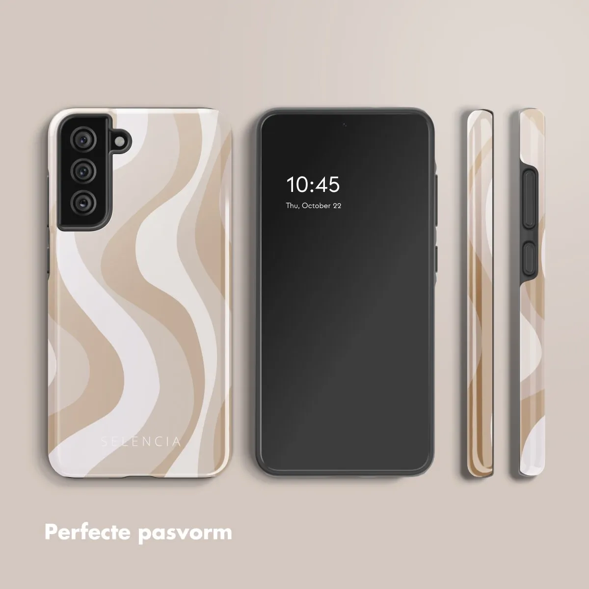 Selencia Hoesje Samsung Galaxy S21 FE Desert Waves Beige - afbeelding 6 van 6