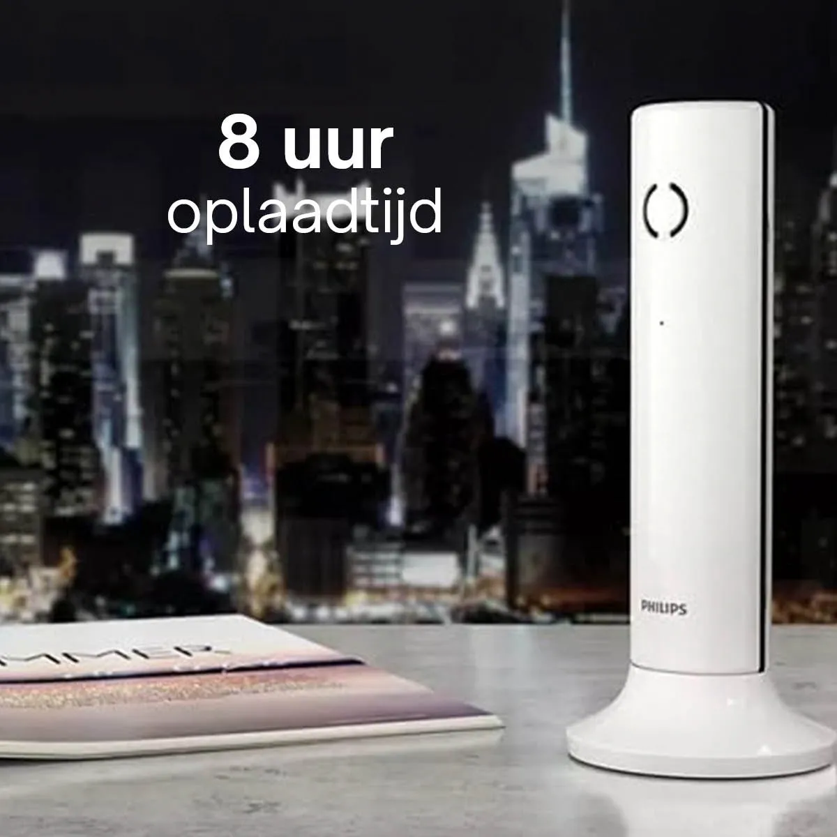 Philips Linea M4501W/01 Telefoon - DECT - 16 uur spreektijd - Wit - afbeelding 6 van 6