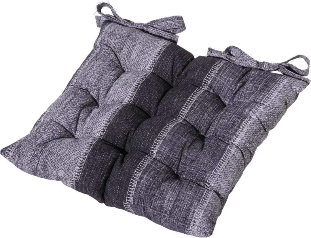 Madison Zitkussen Denim Stripe 46x46 cm grijs TOSCF364