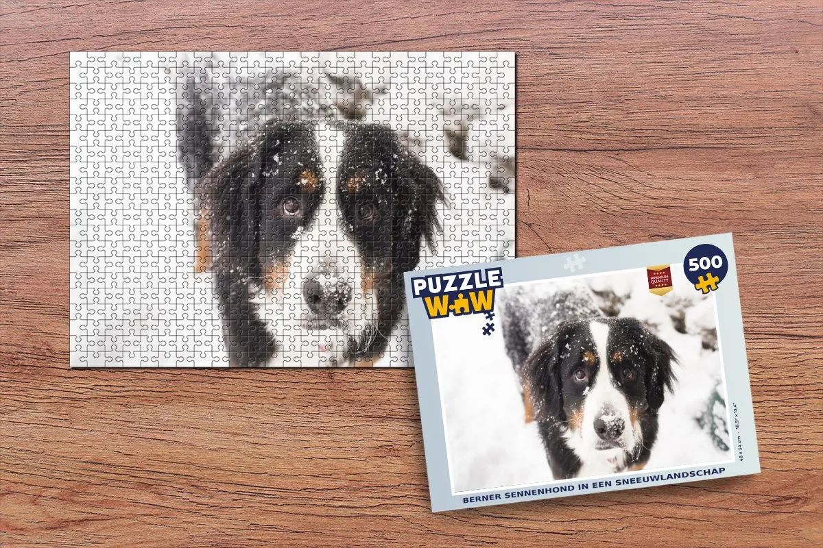 PuzzleWow Berner Sennenhond Legpuzzel 500 Stuks - Multicolor