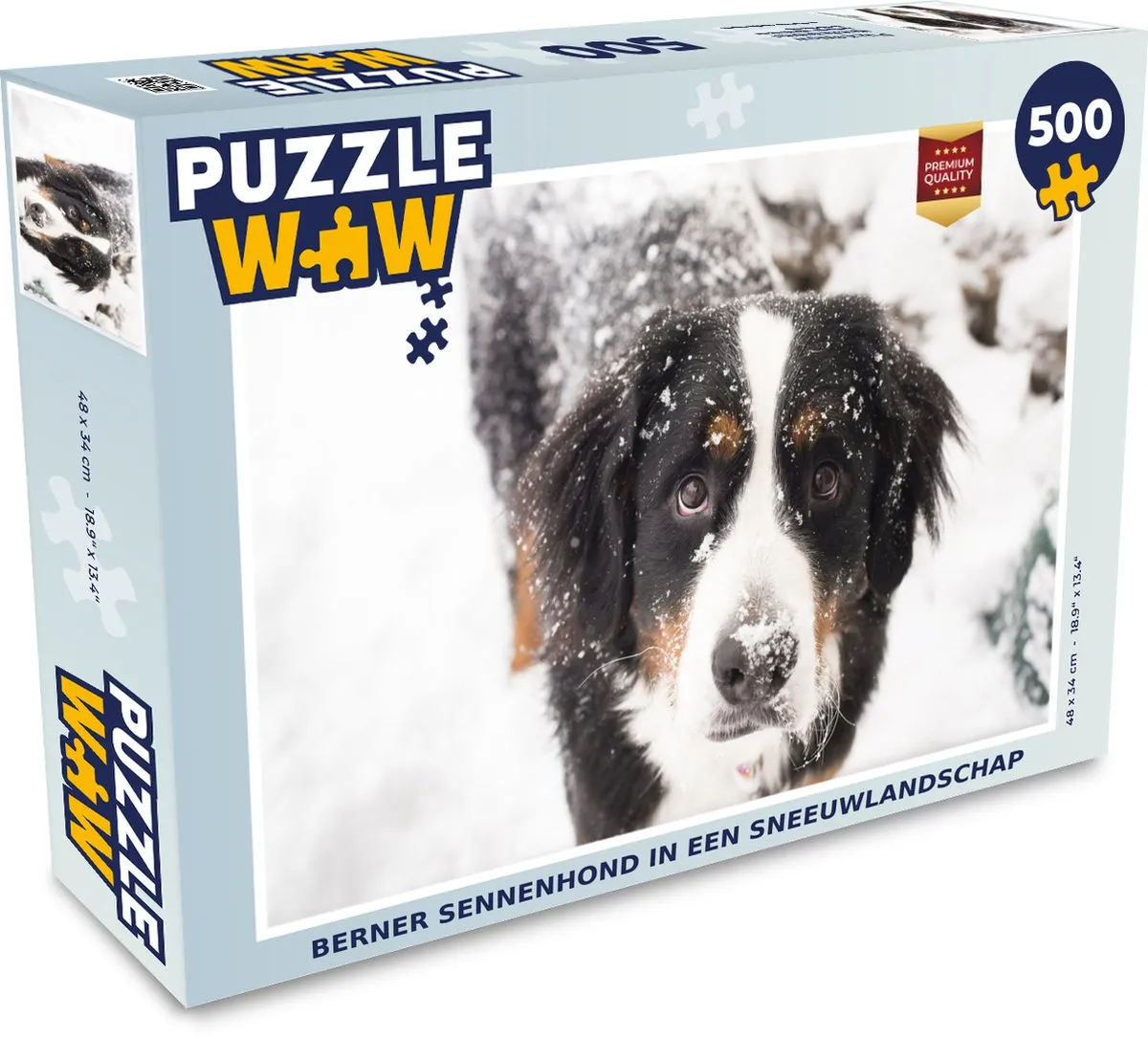PuzzleWow Berner Sennenhond Legpuzzel 500 Stuks - Multicolor