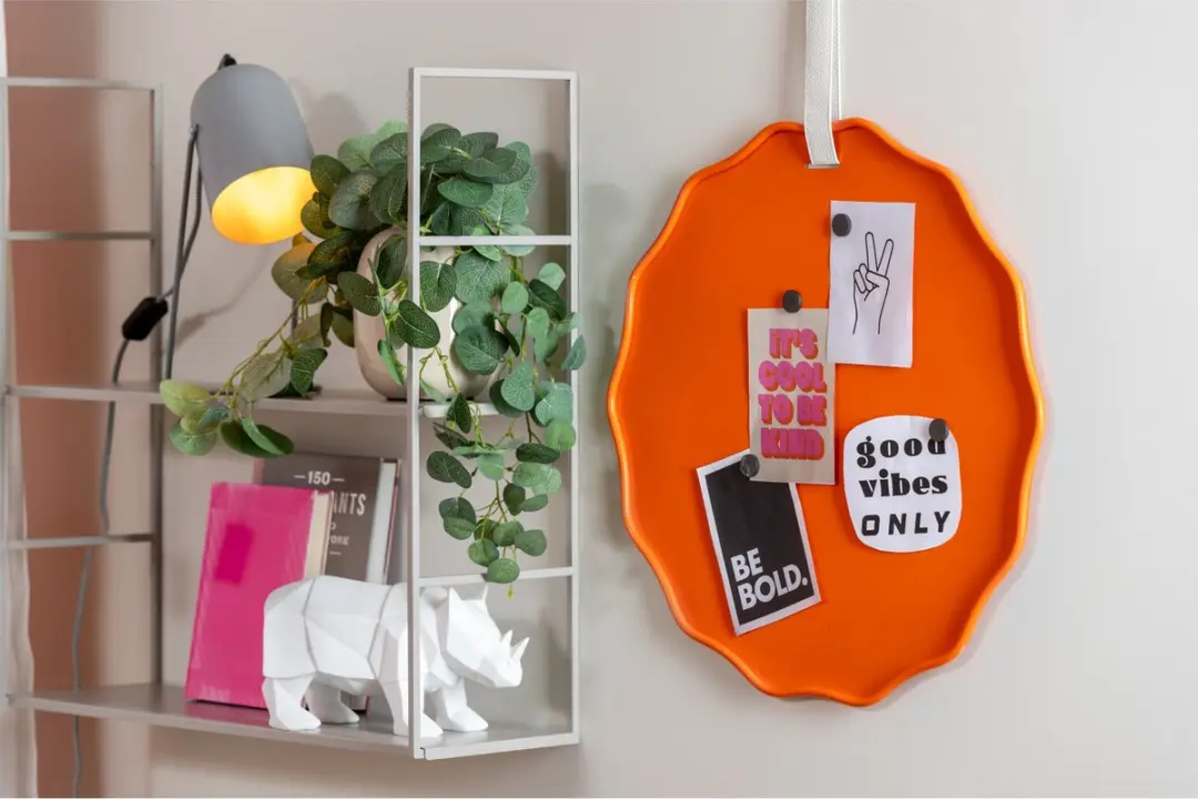 Present Time Funky Wave Prikbord - Ø51cm - Oranje - afbeelding 2 van 2